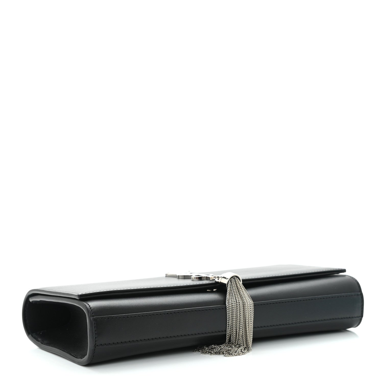 Saint Laurent Calfskin Classic Monogram Tassel Clutch Black 4 of 10