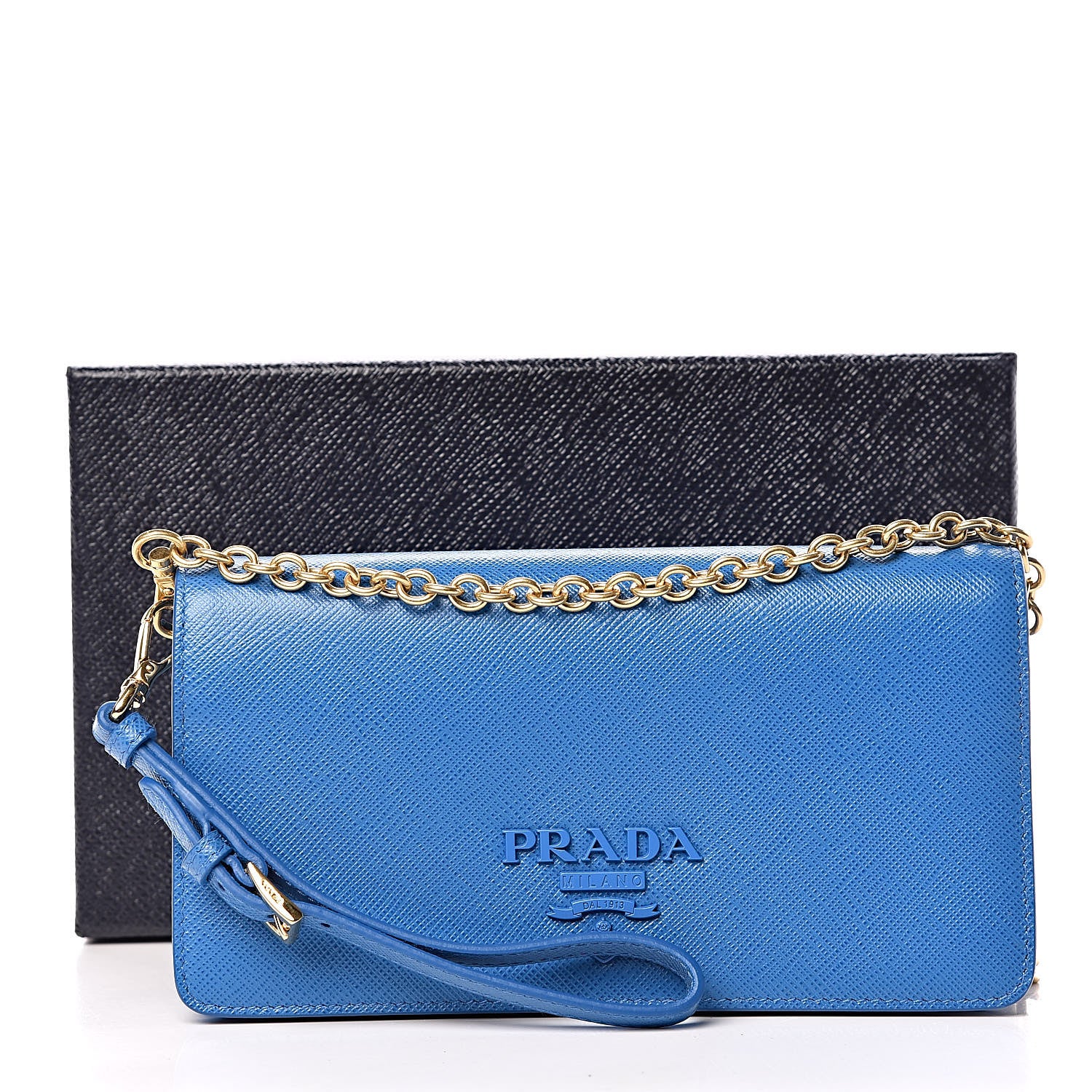 Prada Saffiano Shine Monochrome Chain Wallet Marea 10 of 10