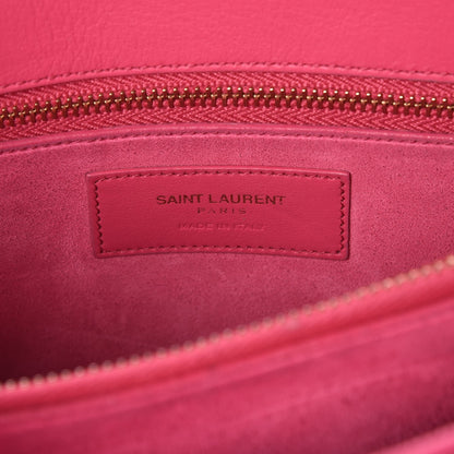 Saint Laurent Calfskin Small Sac De Jour Lipstick Fuchsia 6 of 8