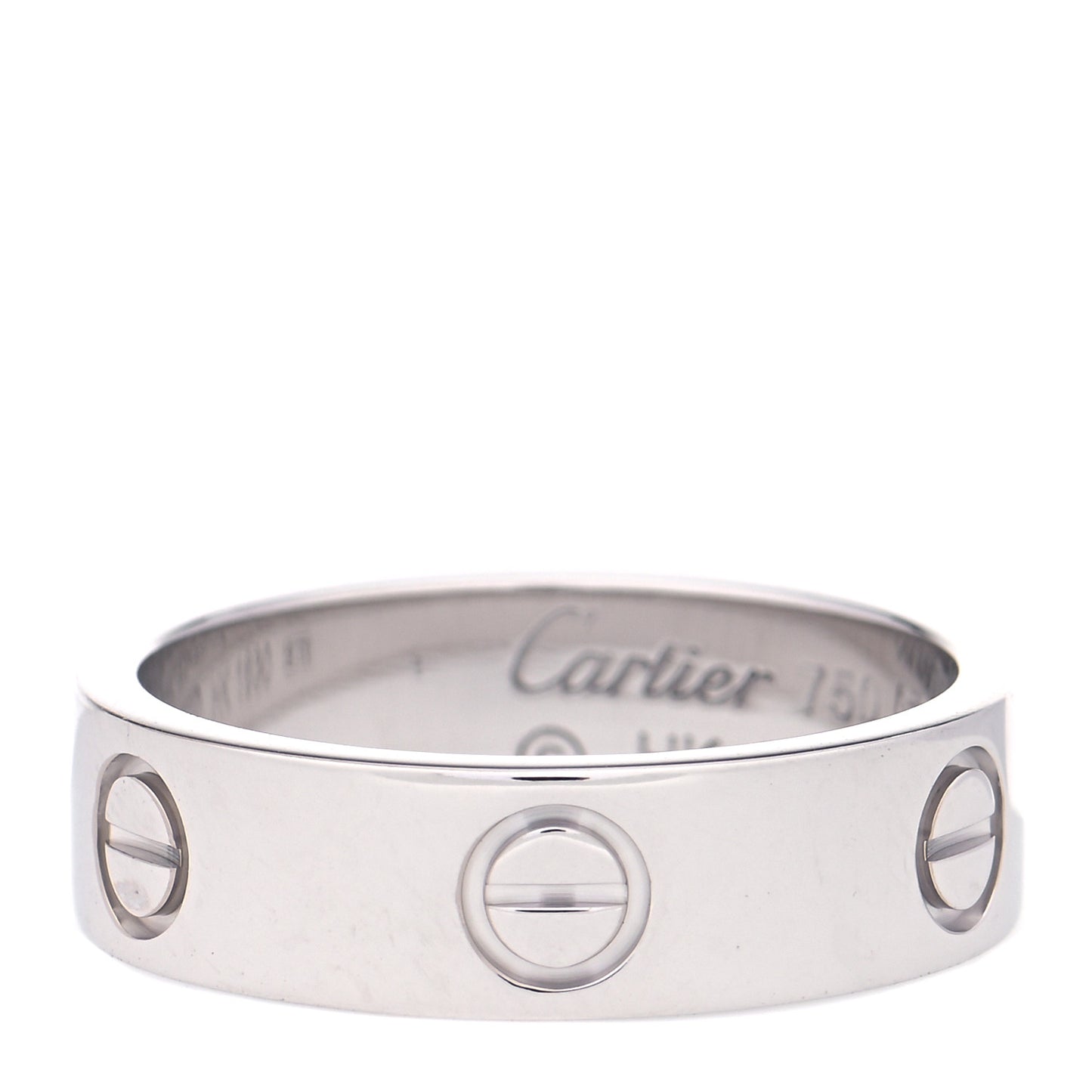 18K White Gold 5.5mm LOVE Ring 55 7.25