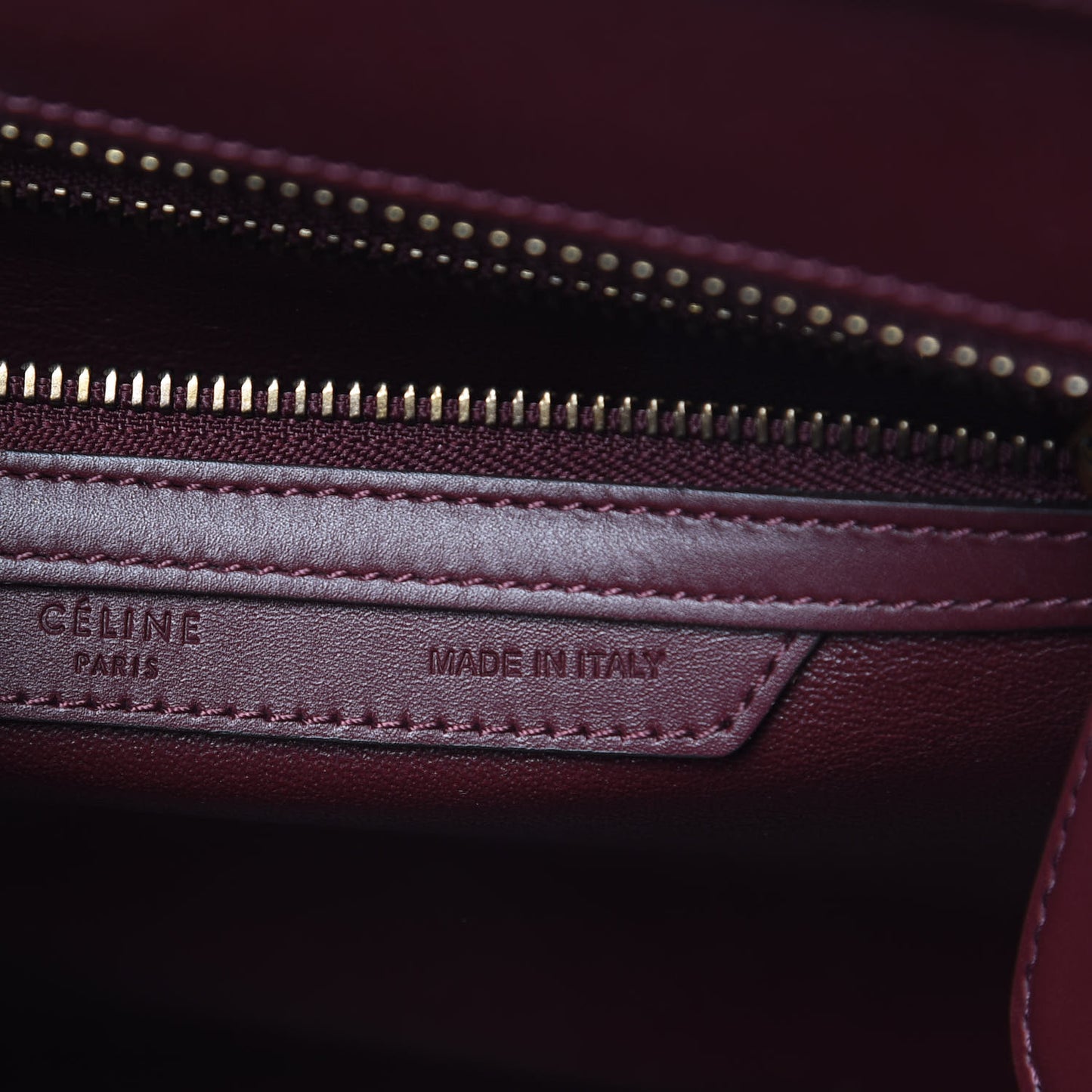 Goatskin Calfskin Micro Luggage Burgundy
