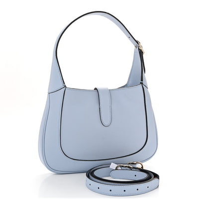 Gucci Grained Calfskin Web Medium Jackie 1961 Hobo Light Blue 3 of 10