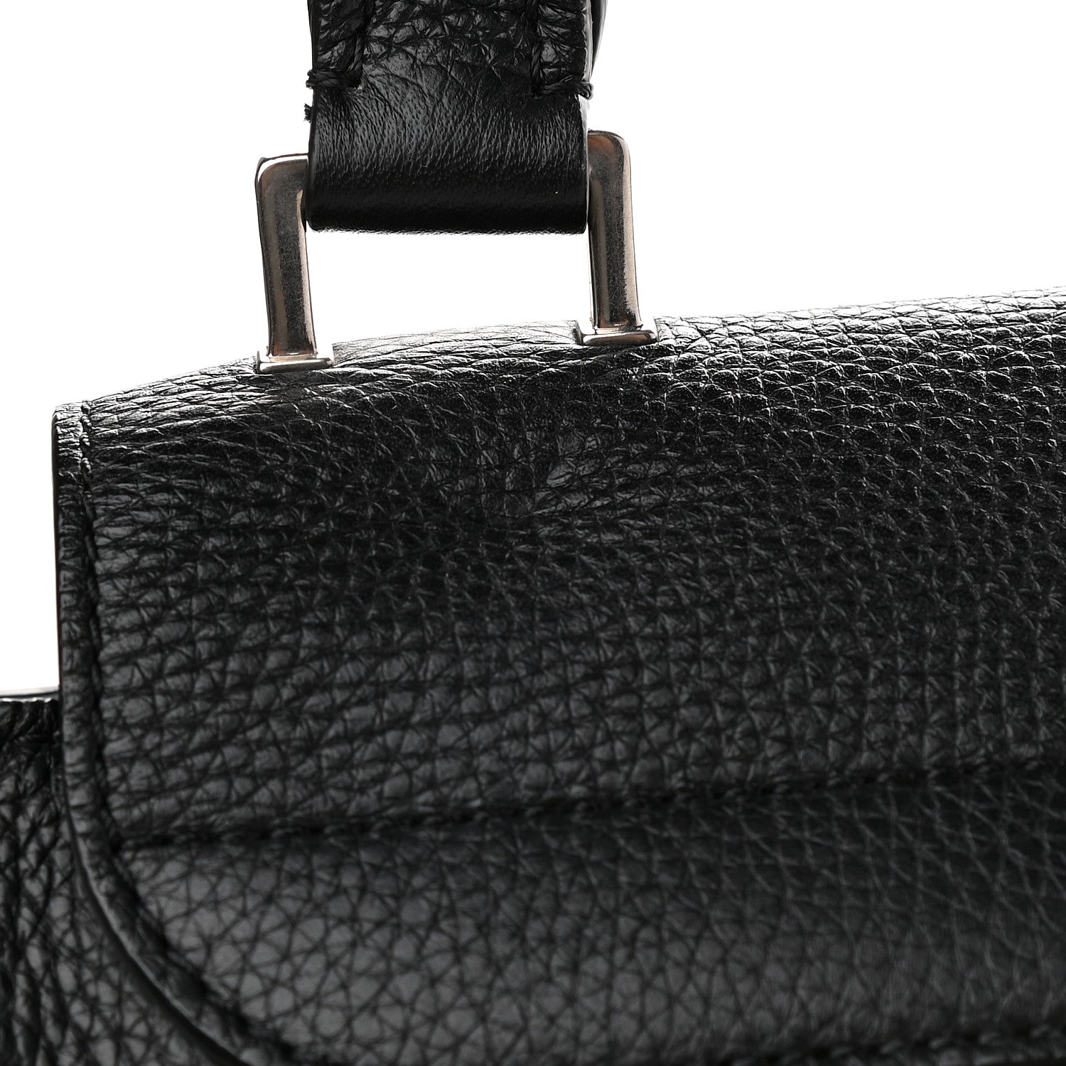Celine Drummed Calfskin Suede Medium Trapeze Black 10 of 10