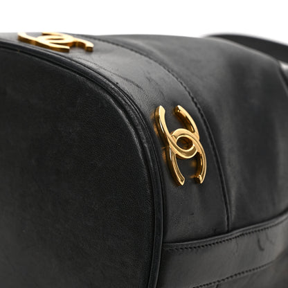 Chanel Lambskin CC Drawstring Shoulder Bag Black 11 of 11