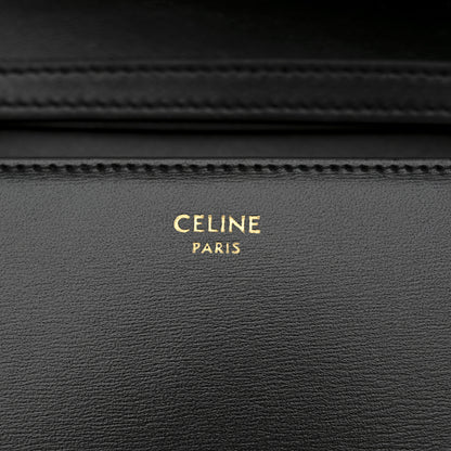Celine Shiny Calfskin Triomphe Margo Wallet on Chain Black 6 of 12