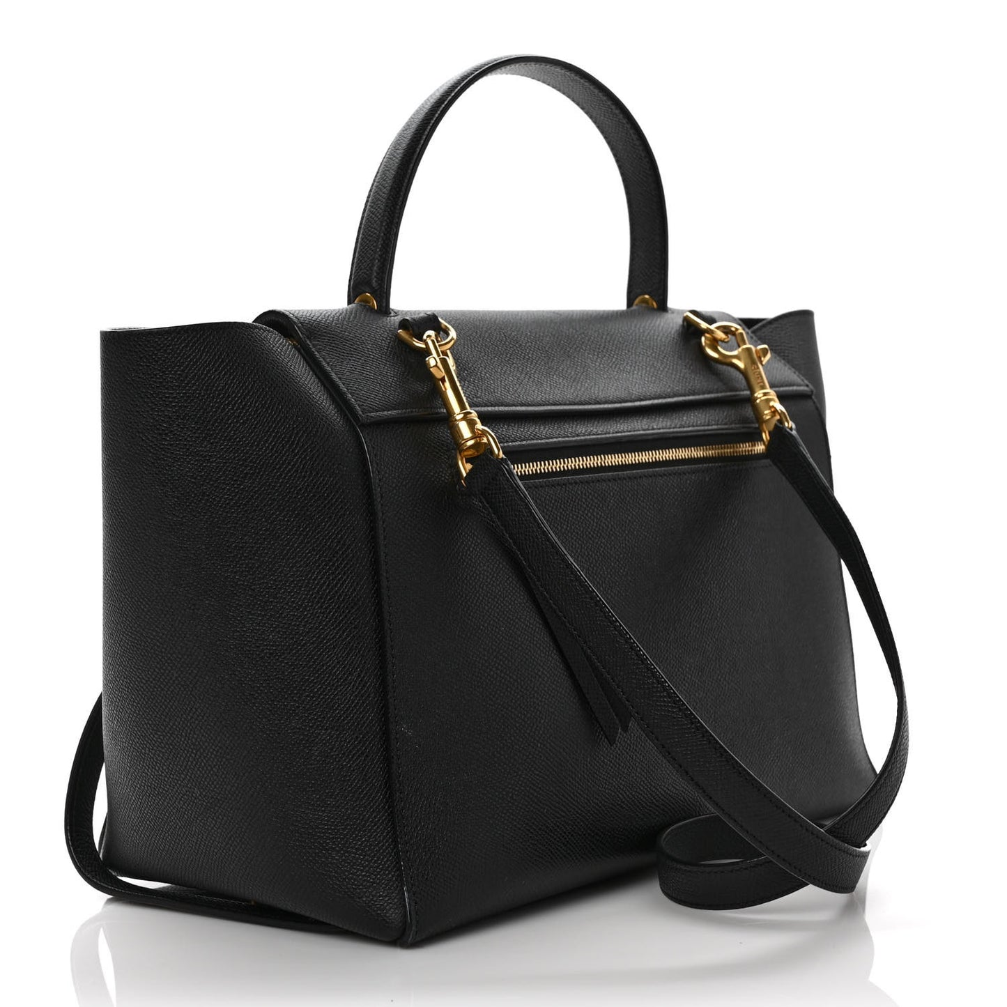 Grained Calfskin Mini Belt Bag Black