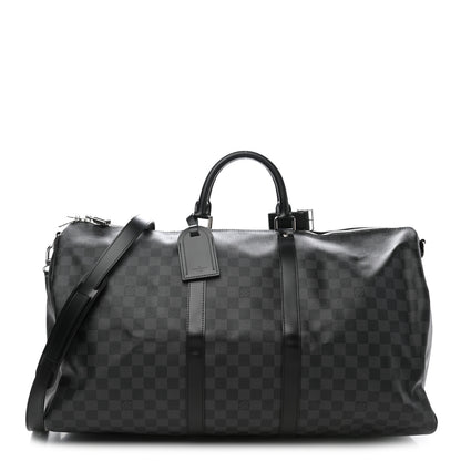Louis Vuitton Damier Graphite Keepall Bandouliere 55 1 of 12