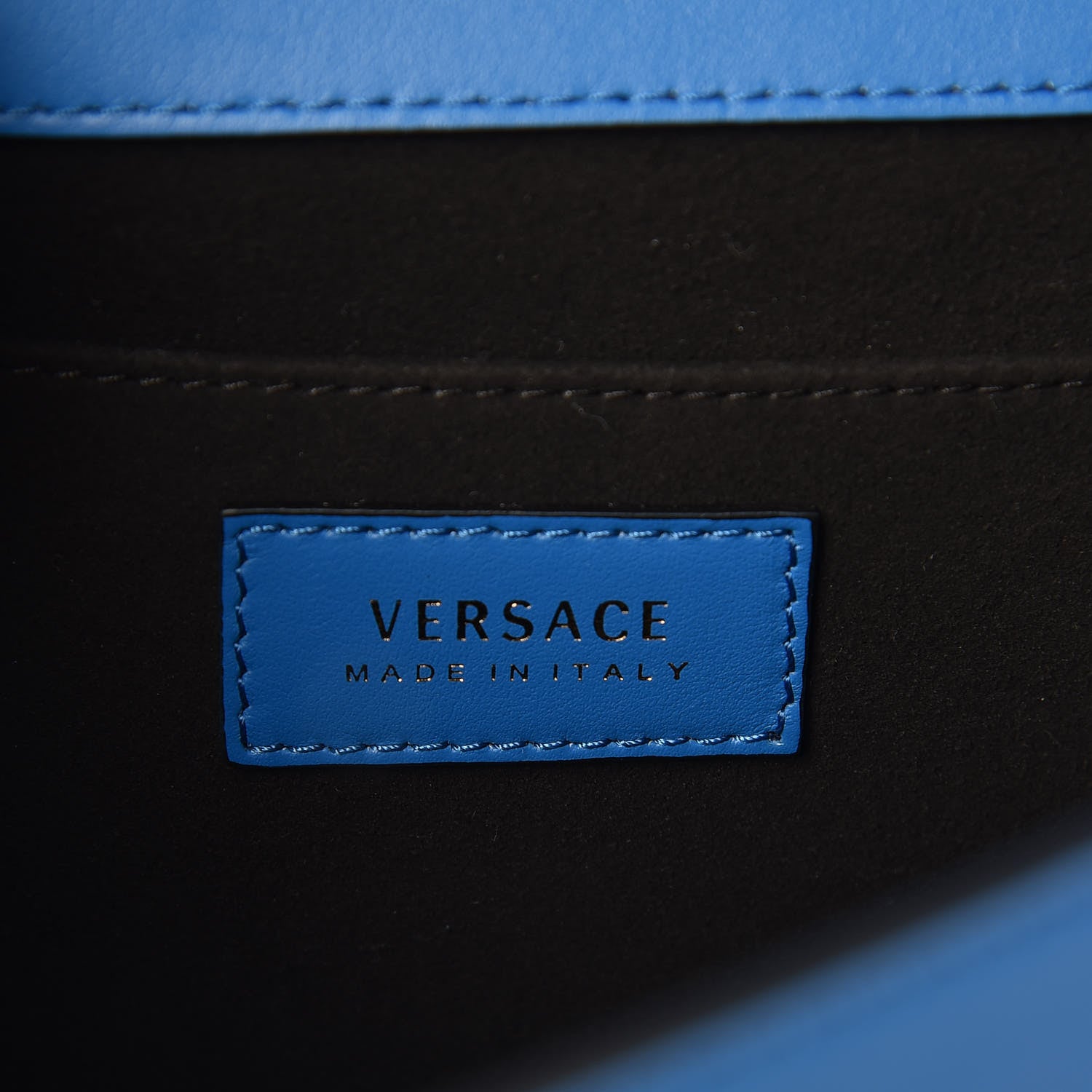 Versace Supple Calfskin Tribute X Shoulder Bag Blue 6 of 10