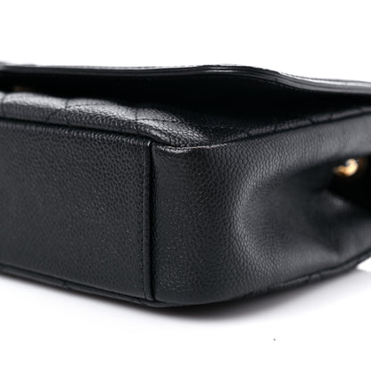 Chanel Caviar Quilted Medium CC Filigree Flap Black 9 of 11