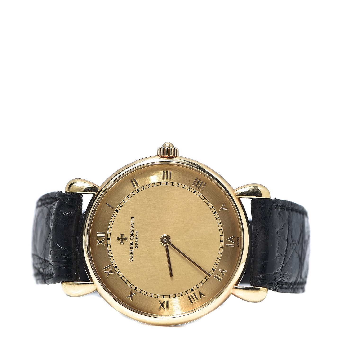 18K Yellow Gold Alligator 31.5mm Historiques Manual Winding Watch Gold