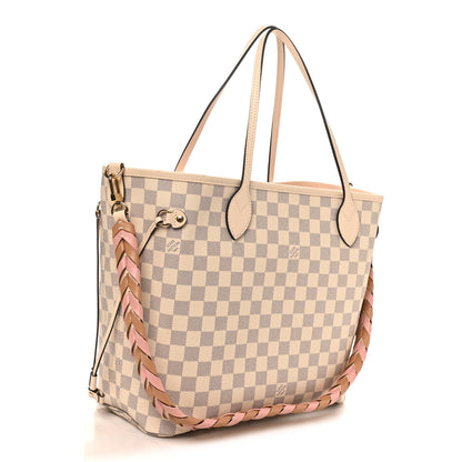 Louis Vuitton Damier Azur Braided Neverfull MM Pink 4 of 10