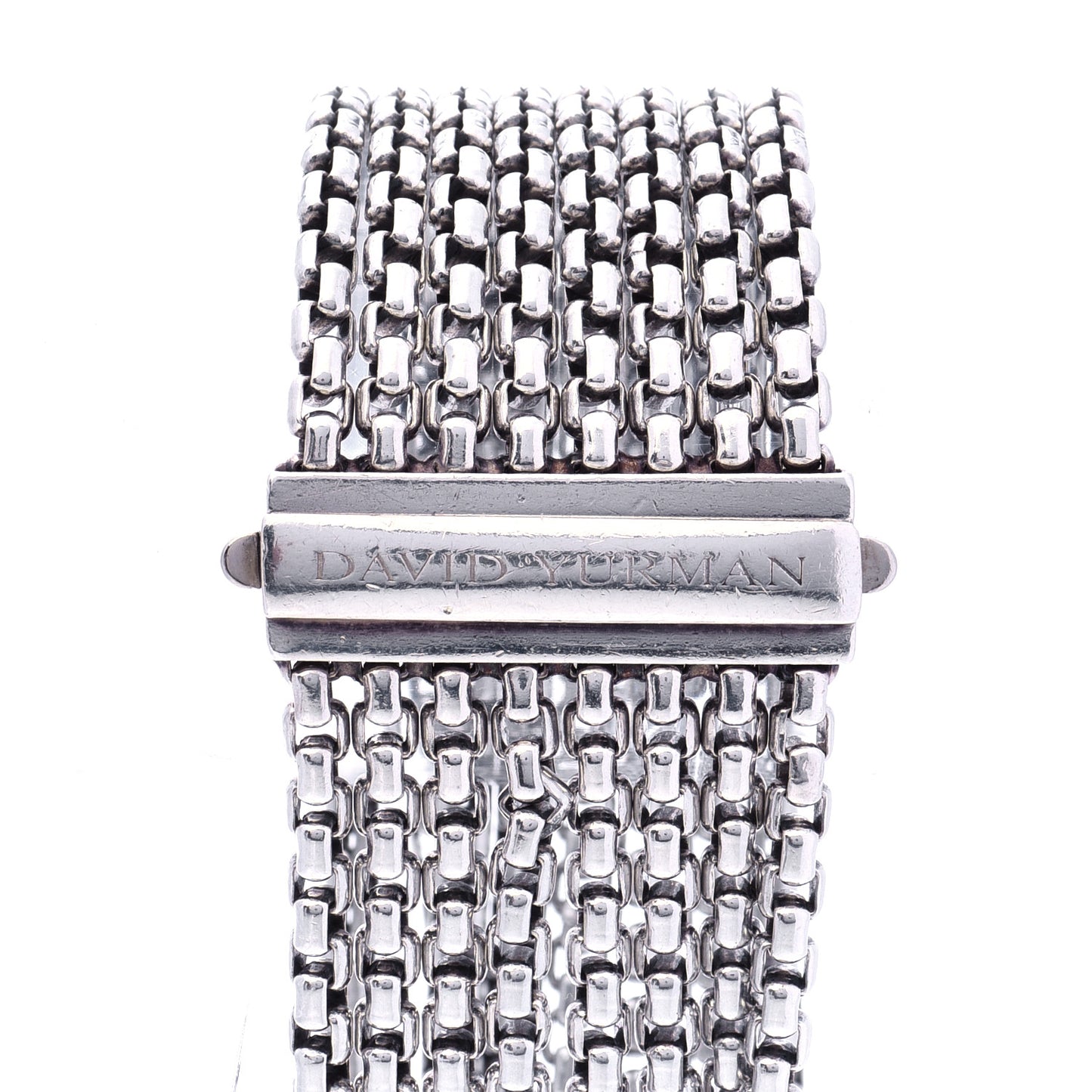 Sterling Silver Eight-Row Box Chain Bracelet