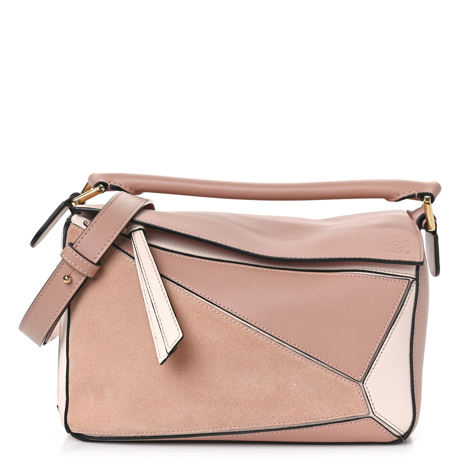 Loewe Calfskin Suede Small Puzzle Bag Blush 1 of 8