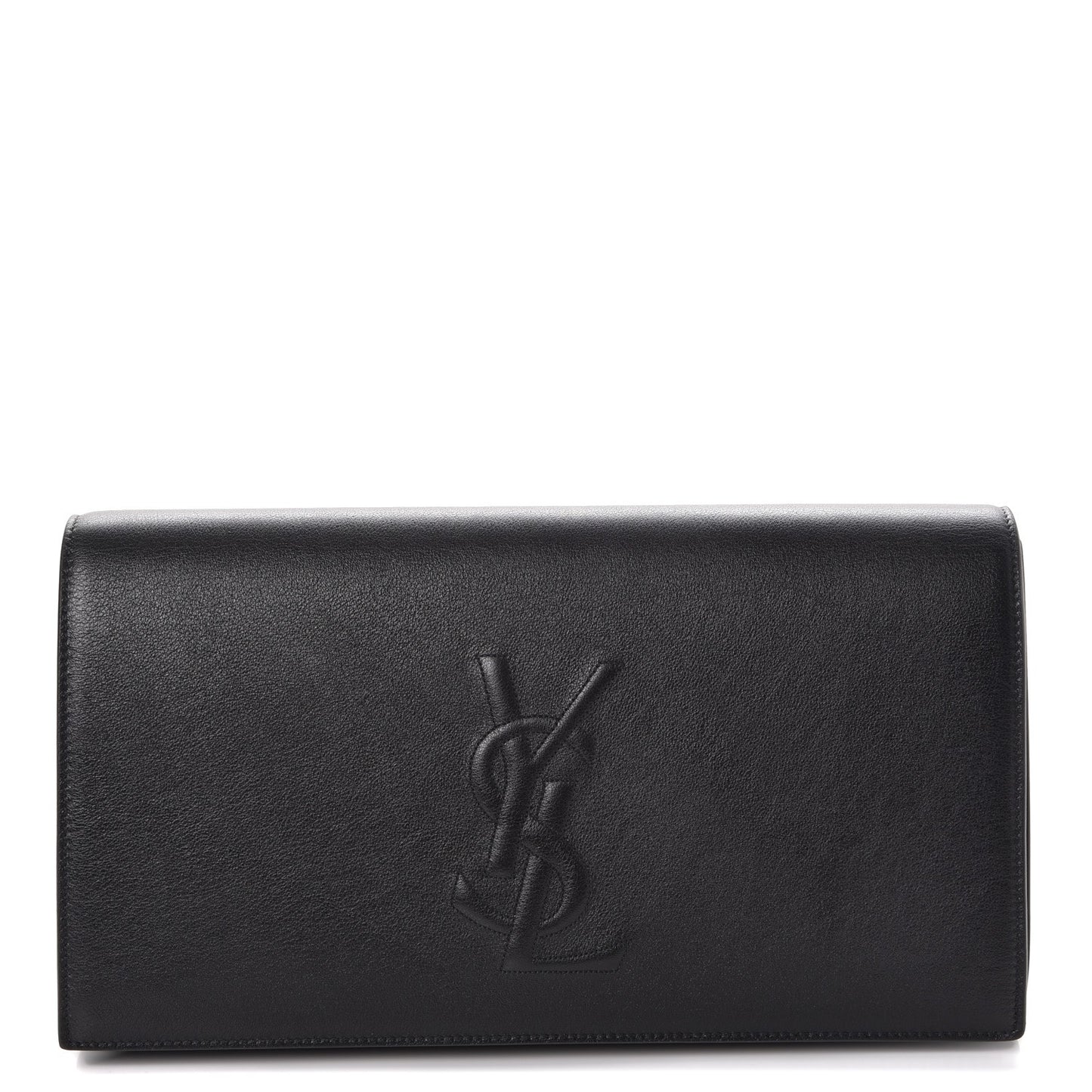 Calfskin Monogram Large Belle De Jour Clutch Black