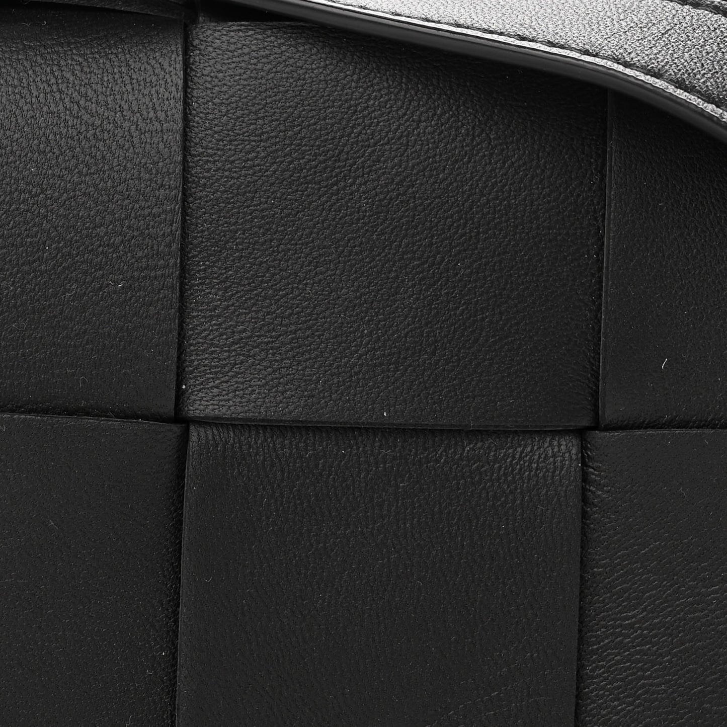 Lambskin Maxi Intrecciato Extra Mini Cassette Crossbody Bag Black