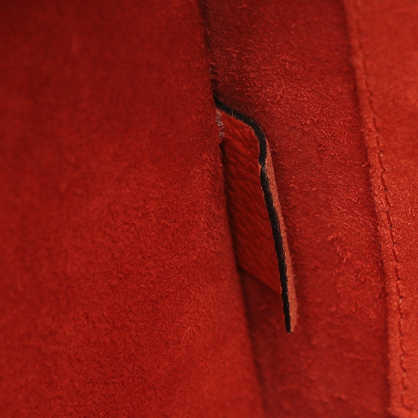 Drummed Calfskin Nano Luggage Vermillion