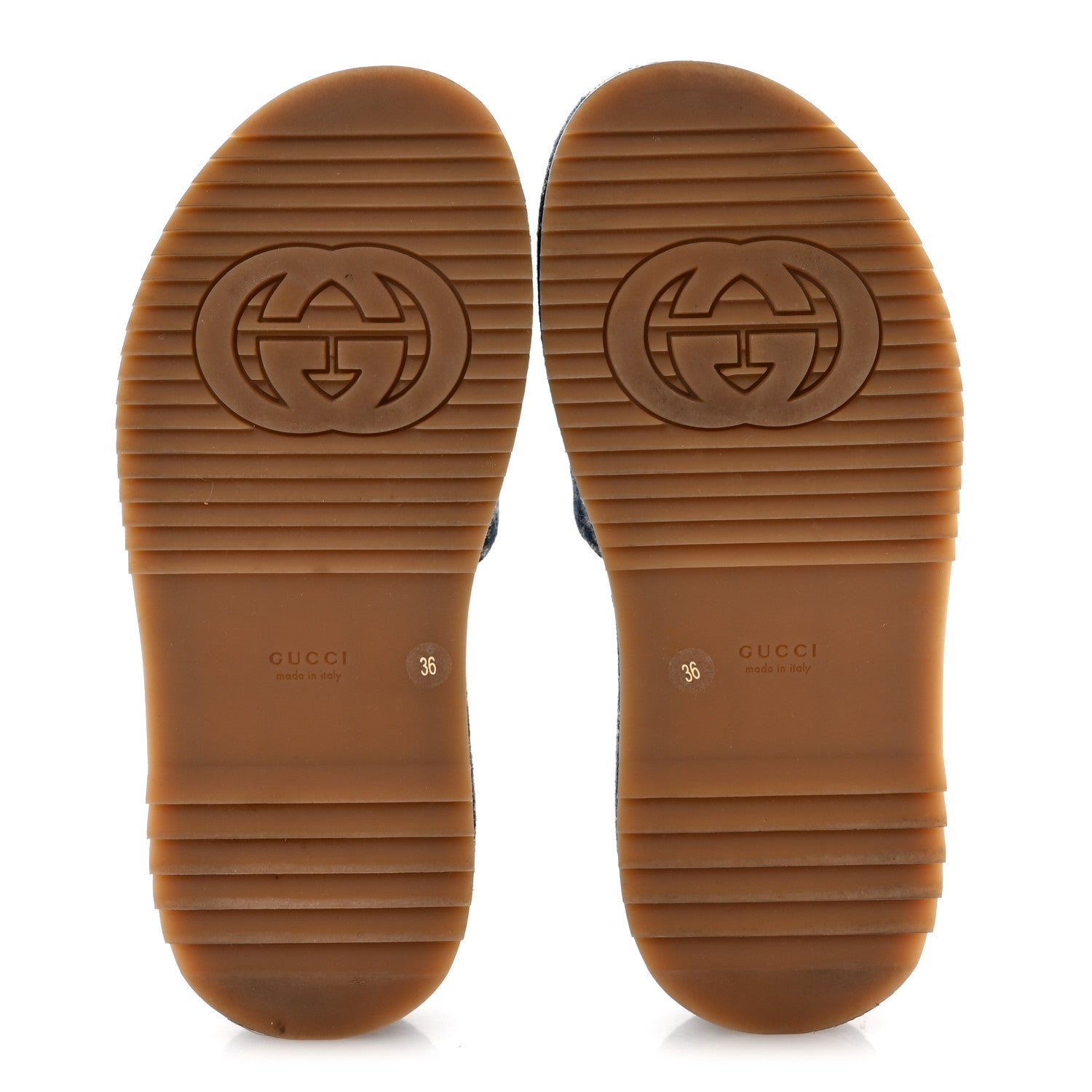 Gucci New Denim GG Monogram Angelina Platform 55mm Slide Sandals 36 Blue Tea 6 of 9