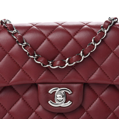 Chanel Lambskin Quilted Mini Rectangular Flap Burgundy 12 of 13