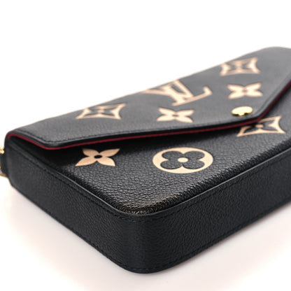 Louis Vuitton Empreinte Monogram Giant Felicie Pochette Black Beige 8 of 10