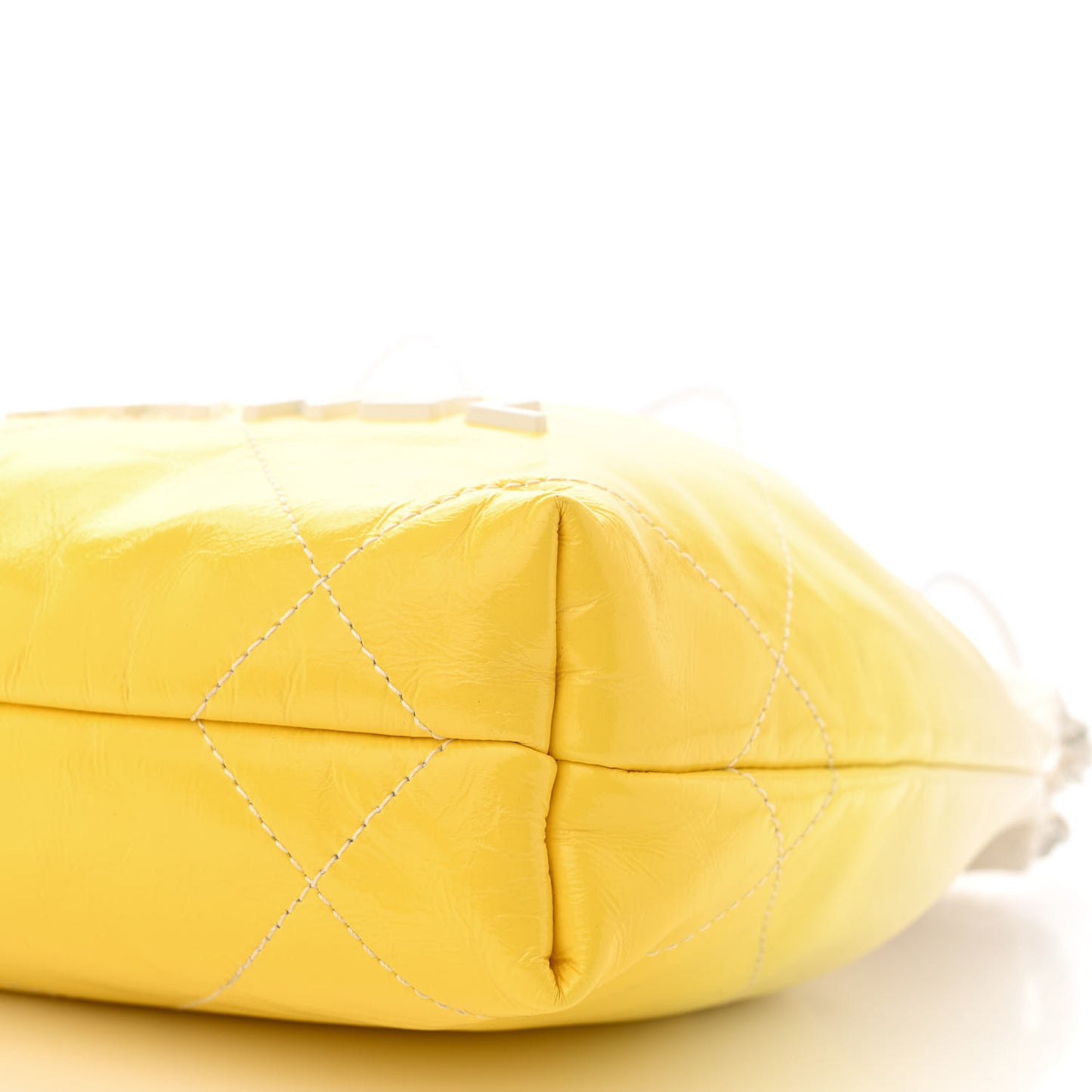 Patent Gradient Calfskin Quilted Mini Chanel 22 White Yellow