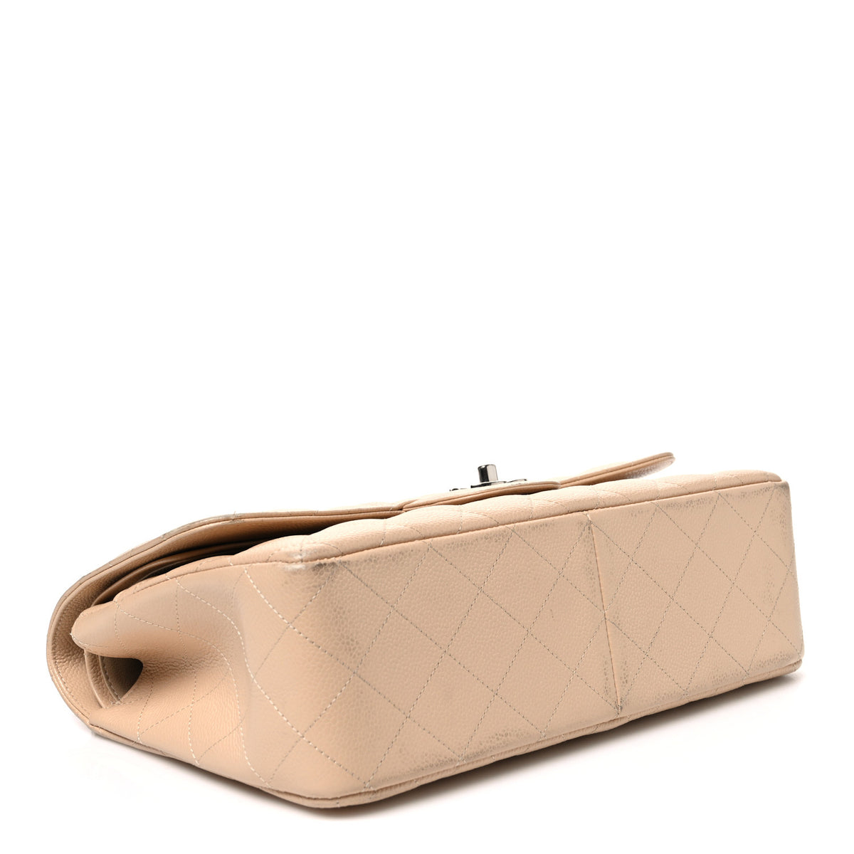 Chanel Caviar Quilted Jumbo Double Flap Light Beige 4 of 11