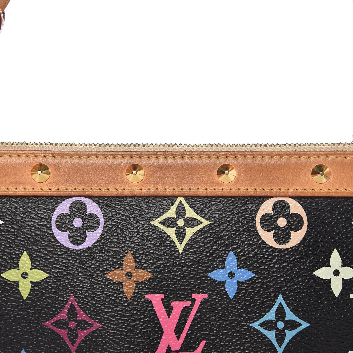 Louis Vuitton Monogram Multicolor Pochette Accessories Black 15 of 17