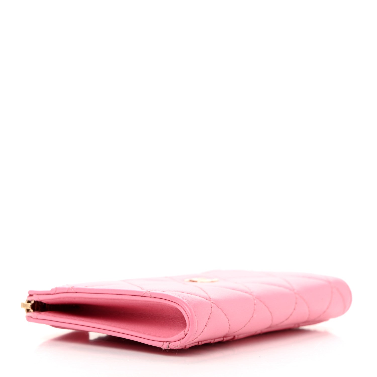 Chanel Lambskin Quilted CC Zip Around Card Holder Pink 3 of 8