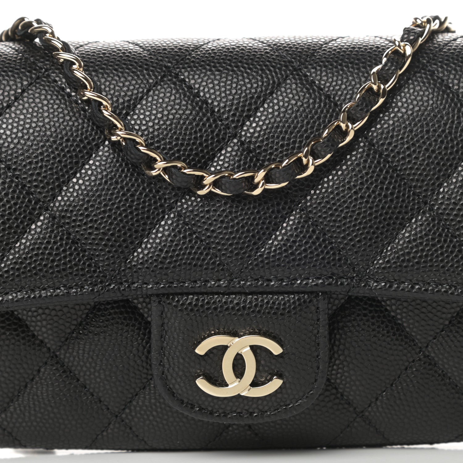 Chanel Caviar Quilted Glasses Case With Chain Black 9 of 12