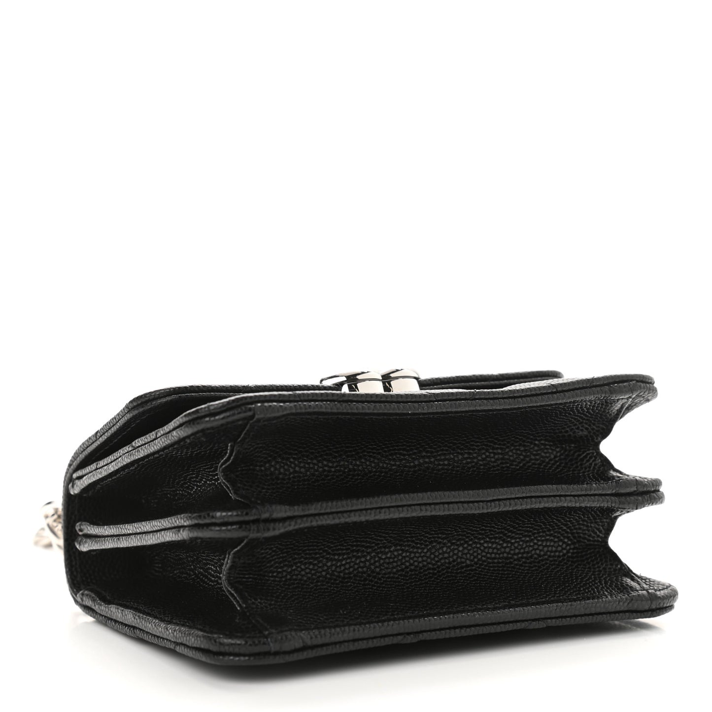Caviar Quilted Pick Me Up Clutch With Chain Black