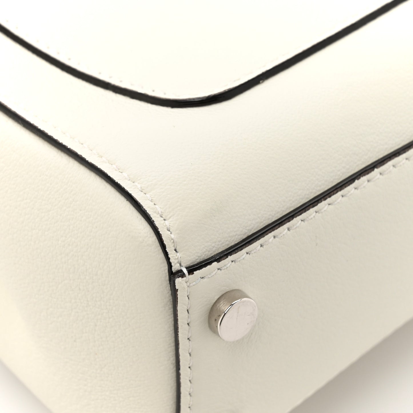 Calfskin Crystal Medium Cheri Top Handle Bag Milk