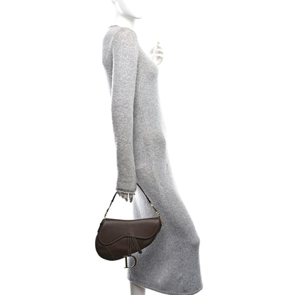 Christian Dior Calfskin Saddle Bag Brown 2 of 10