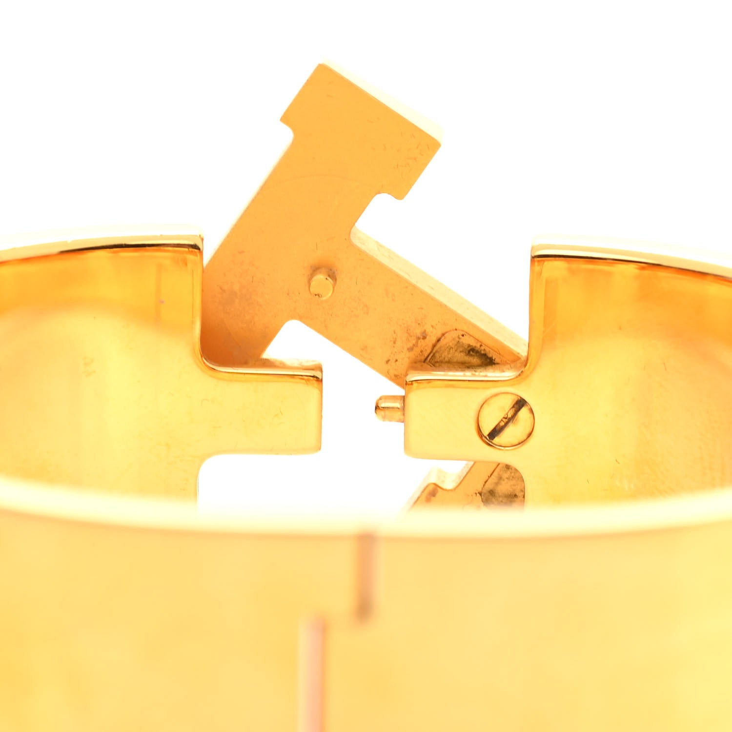 Hermes Enamel Wide Clic Clac H Bracelet PM Orange 6 of 6