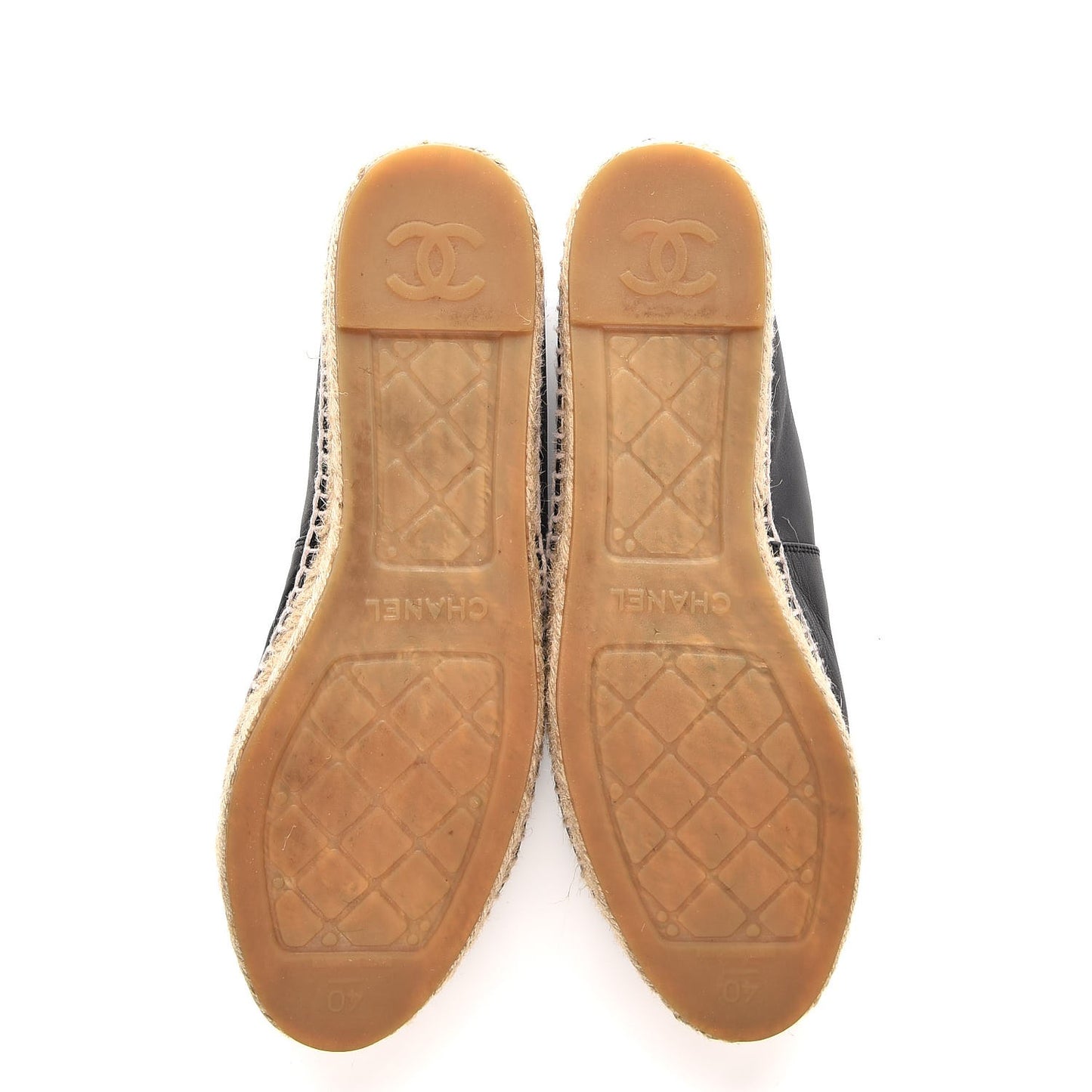 Lambskin CC Espadrilles 40 Black
