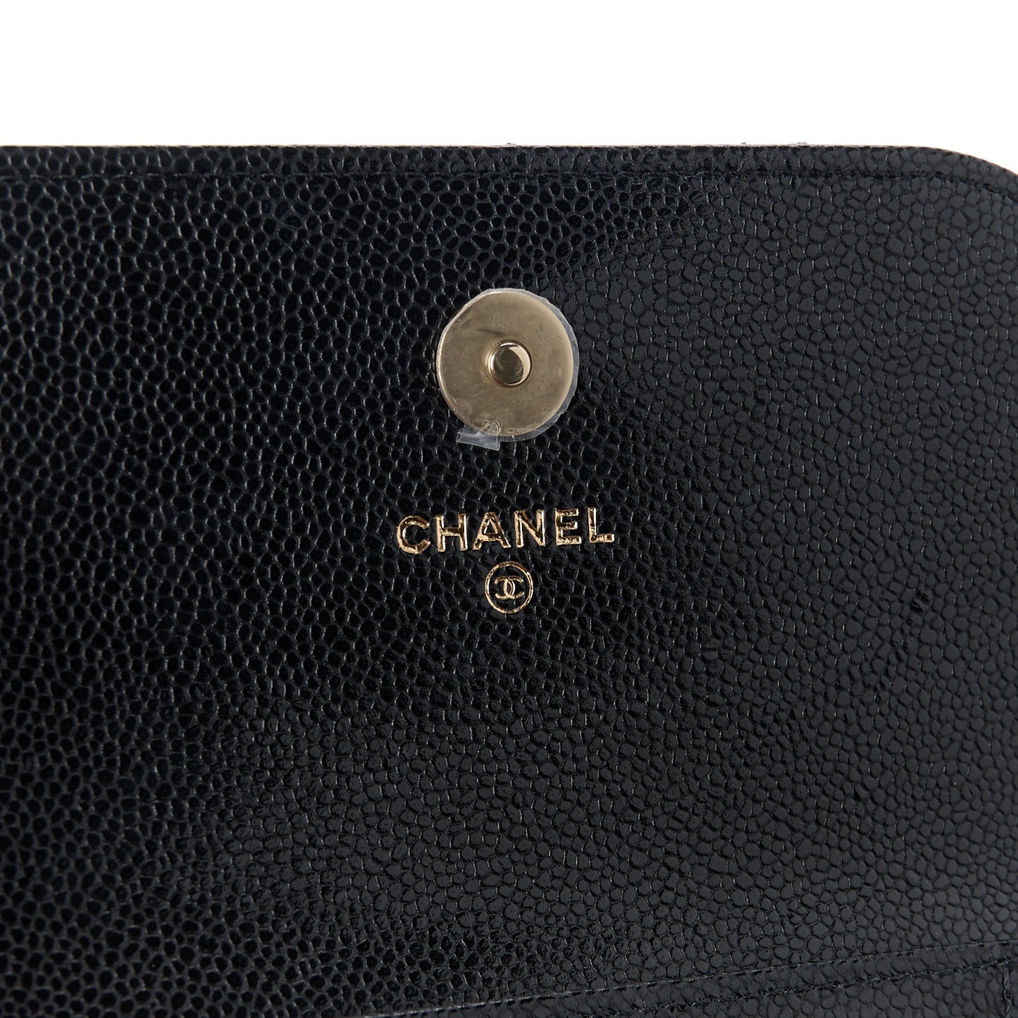 Caviar Quilted Business Affinity Clutch With Chain Black