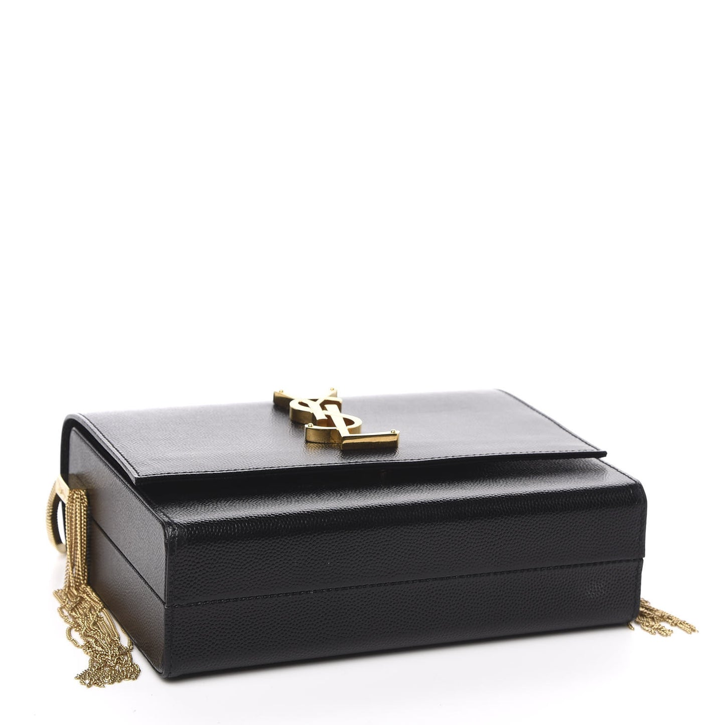 Grain De Poudre Monogram Small Kate Slide Chain Crossbody Box Bag Black