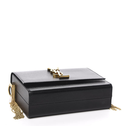 Saint Laurent Grain De Poudre Monogram Small Kate Slide Chain Crossbody Box Bag Black 4 of 10