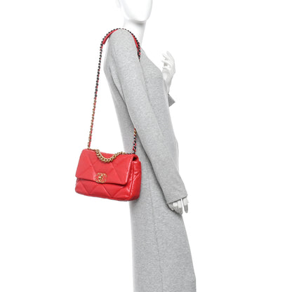 Chanel Goatskin Quilted Medium Chanel 19 Flap Pink 2 of 10