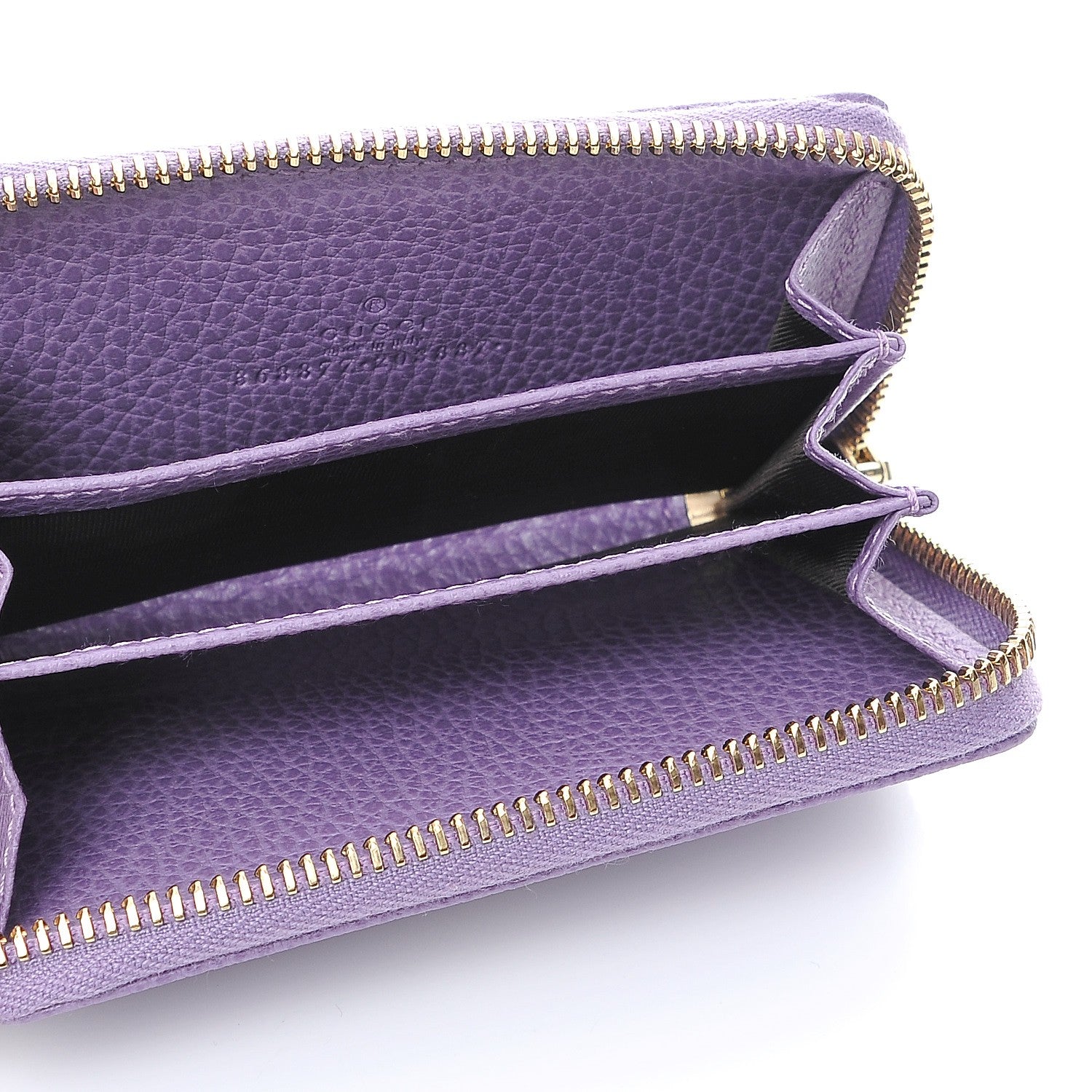 Gucci Dollar Calfskin Swing Zip Around Card Case Lavender 5 of 7