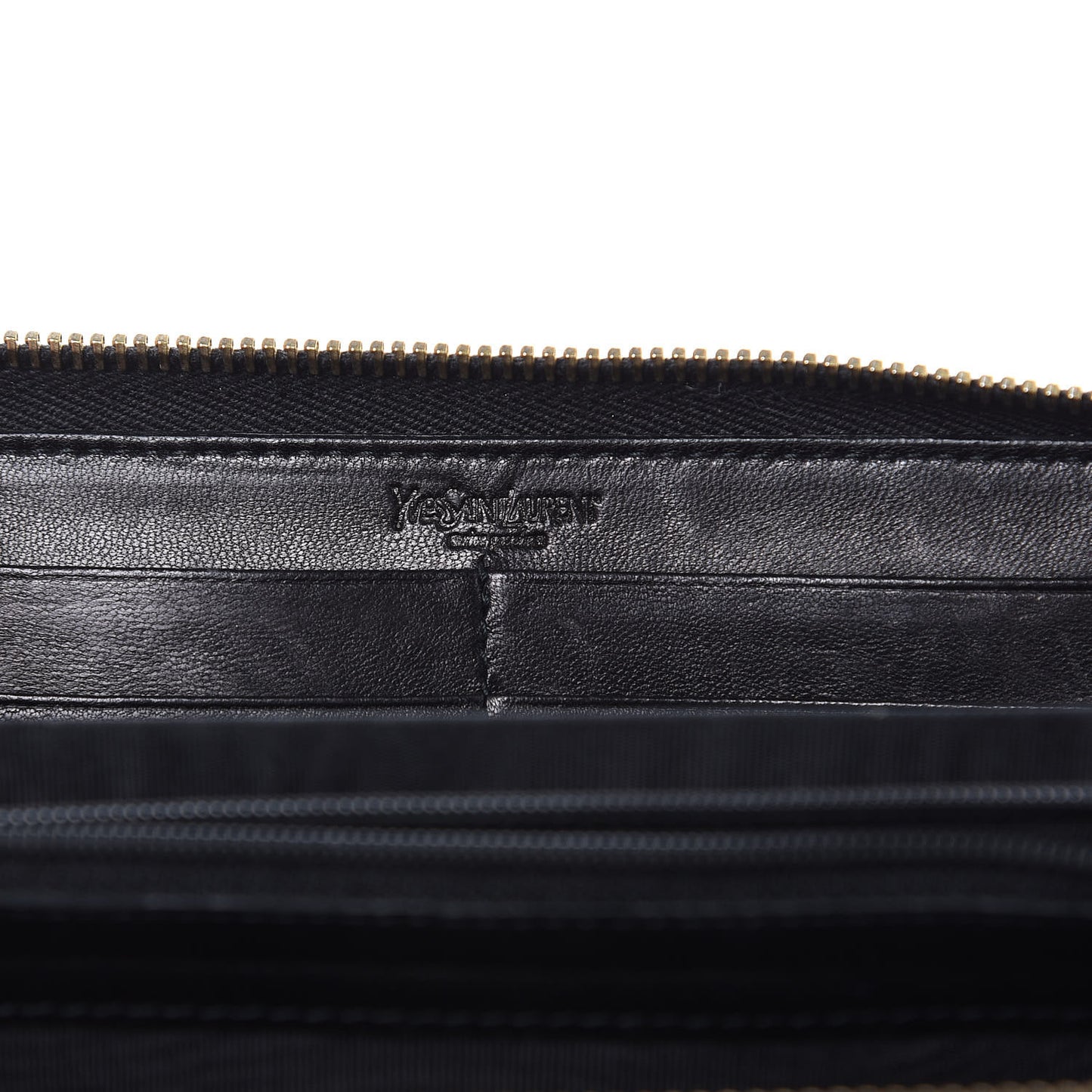 Patent Y Mail Zip Around Wallet Black