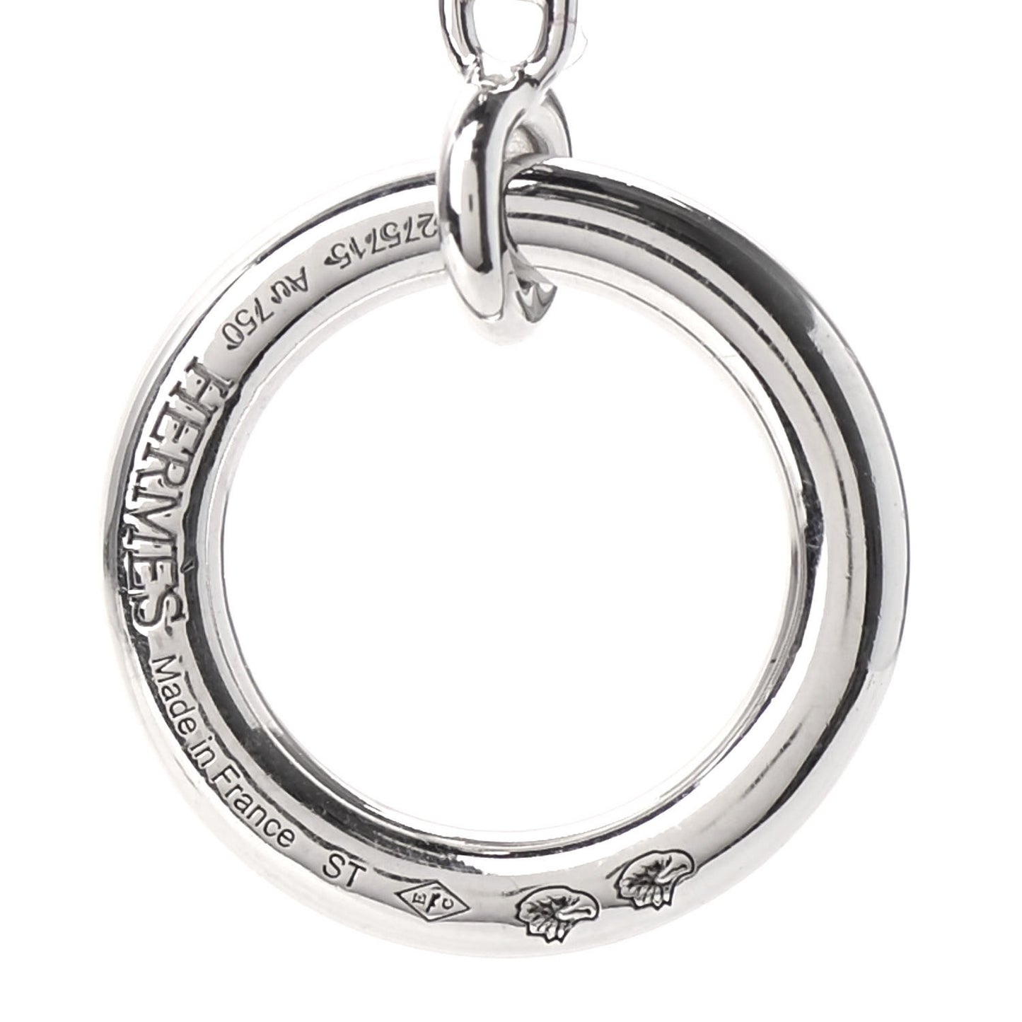 18K White Gold Diamond New Farandole Pendant Necklace
