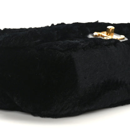 Chanel Shearling Lambskin Chevron Quilted Fur Sure Small Flap Black 8 of 9