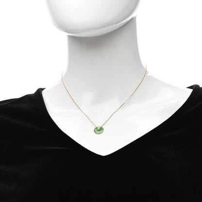 Cartier 18K Yellow Gold Diamond Chrysoprase XS Amulette de Cartier Pendant Necklace 2 of 6