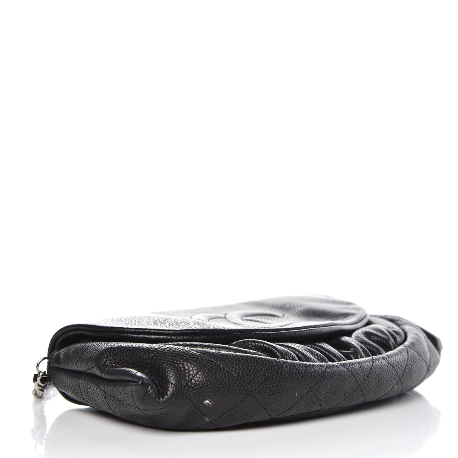 Chanel Caviar Half Moon Wallet On Chain WOC Black 4 of 11