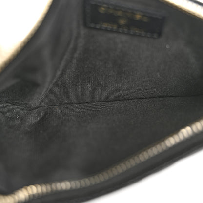 Chanel Caviar Camellia Embossed Classic Flat Wallet Pouch Black 5 of 12