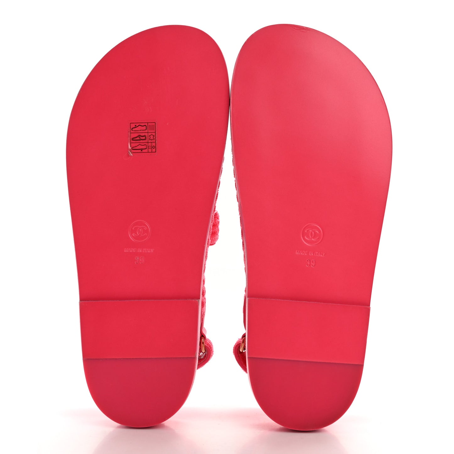 Knit Fabric Velcro Dad Sandals 39 Pink