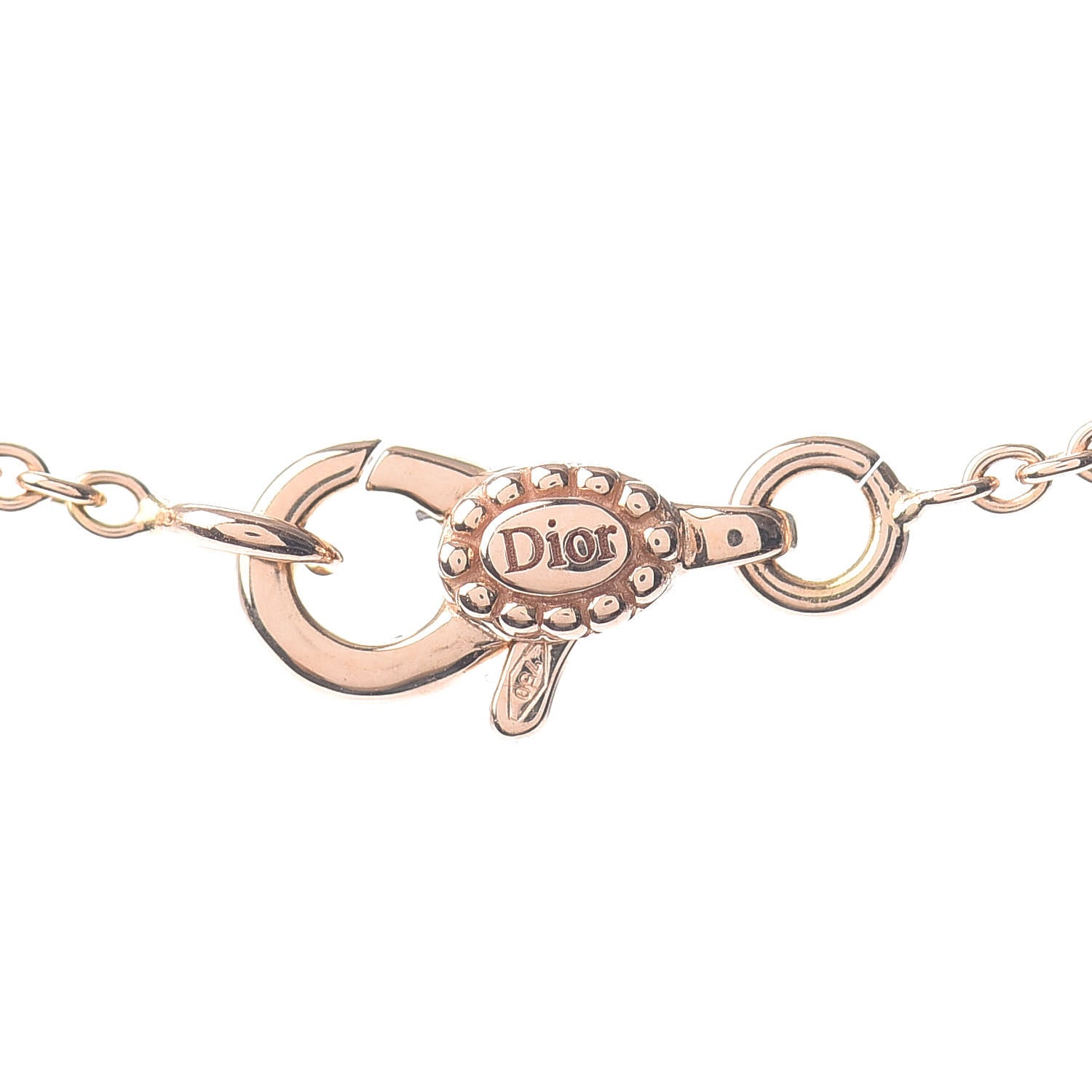 Christian Dior 18K Rose Gold Diamond Pink Opal Rose Des Vents Necklace 4 of 5