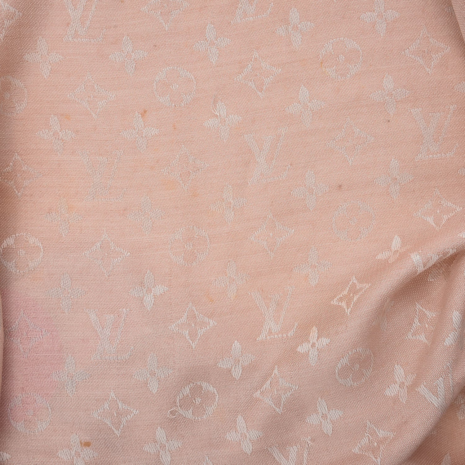 Louis Vuitton Silk Wool Monogram Shawl Rose 9 of 11