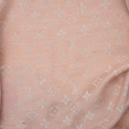 Louis Vuitton Silk Wool Monogram Shawl Rose 9 of 11