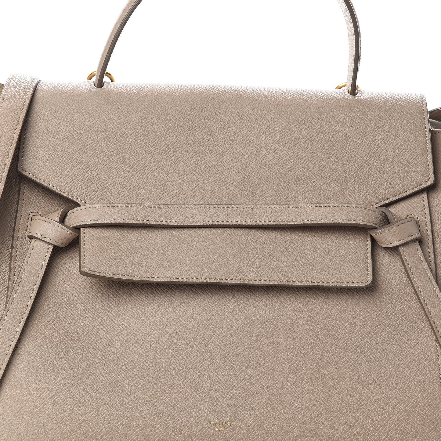 Grained Calfskin Mini Belt Bag Light Taupe