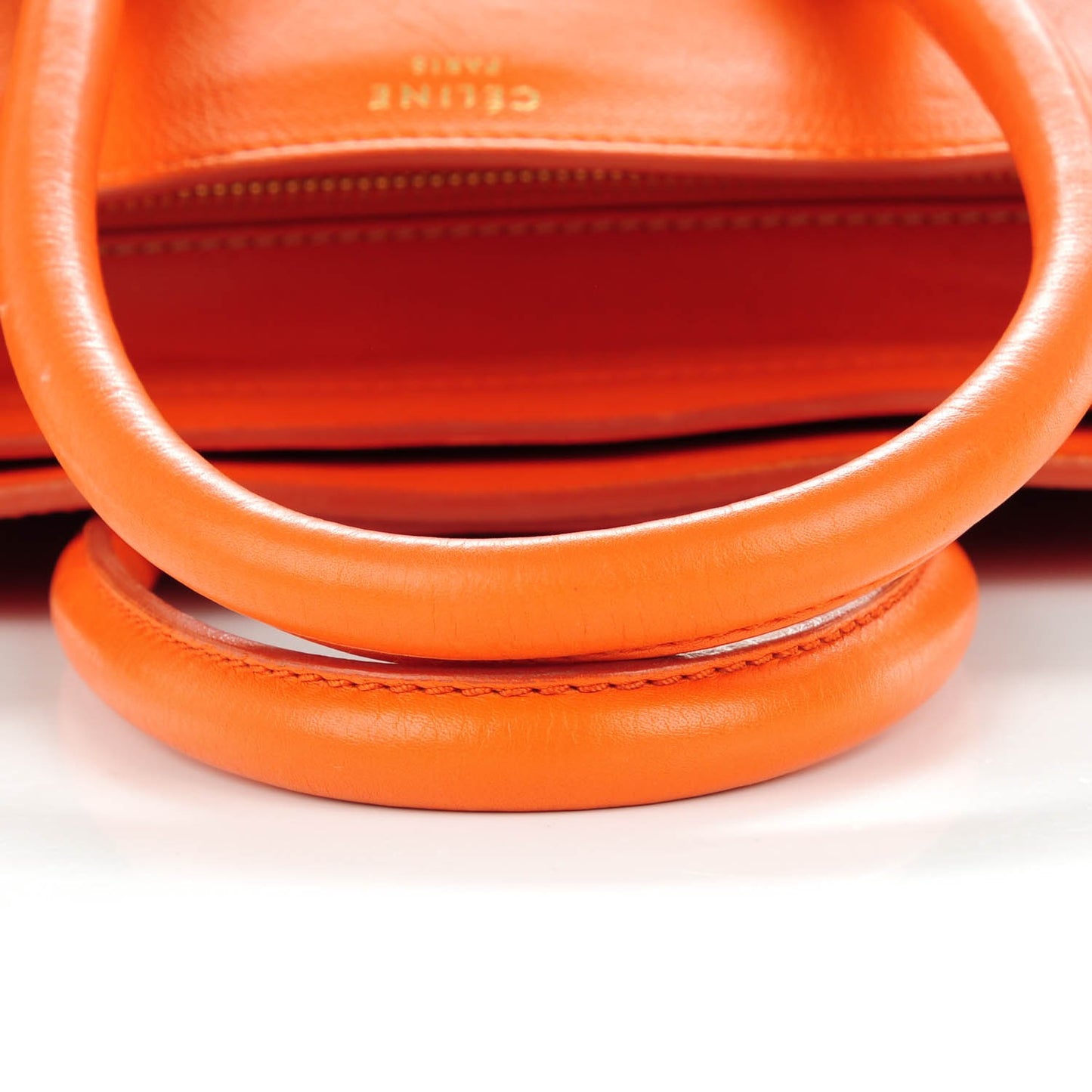 Smooth Calfskin Mini Envelope Luggage Orange